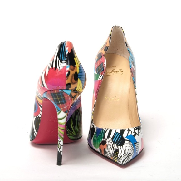 CHRISTIAN LOUBOUTIN Multicolor Hot Chick Patent Sapeaur High Heels - Picture 5 of 8